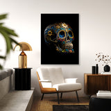 Skull Colorful Mexican Sugar Skull 4 Wall Art