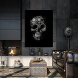 Skull Mexican Sugar Skull Black 52 Wall Art