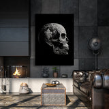 Skull Mexican Sugar Skull Black 83 Wall Art