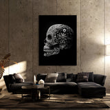 Skull Mexican Sugar Skull Black 84 Wall Art