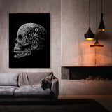 Skull Mexican Sugar Skull Black 84 Wall Art