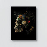 Skull Vintage Skull Flowers 62 Wall Art