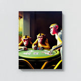 Monkeys Playing Poker 1 Wall Art
