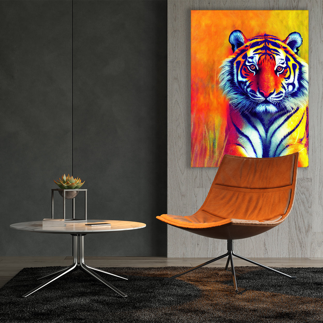 Tiger Impressionism Canvas Wall Art Print Decor Artwork Picture ...