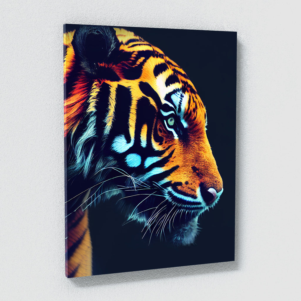 Tiger Side Profile Canvas Art - – Sense Canvas