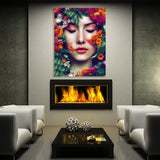 Woman Flowers 4 Wall Art