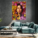 Woman Flowers 5 Wall Art