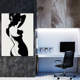 Woman Line Black And White 1 Wall Art